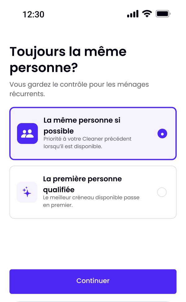 Aperçu : priorité au même partenaire lorsqu’il est disponible